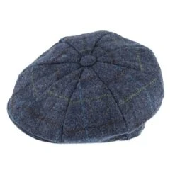 Men's Abraham Moon Check Tweed Newsboy Cap
