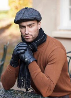 Men's Abraham Moon Check Tweed Newsboy Cap 15 Men's Abraham Moon Check Tweed Newsboy Cap -Dents 1 3039 Charcoal c1f42ed3 f7ae 4cd3 b406 4617bf812e95