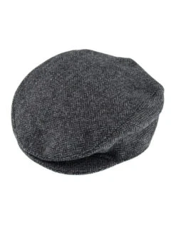 Men's Abraham Moon Herringbone Tweed Flat Cap 19 Men's Abraham Moon Herringbone Tweed Flat Cap -Dents 1 3041Charcoal
