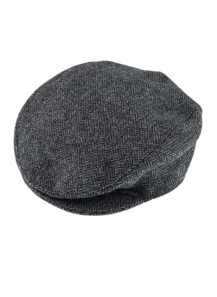 Men's Abraham Moon Herringbone Tweed Flat Cap 10 Men's Abraham Moon Herringbone Tweed Flat Cap - Image 8
