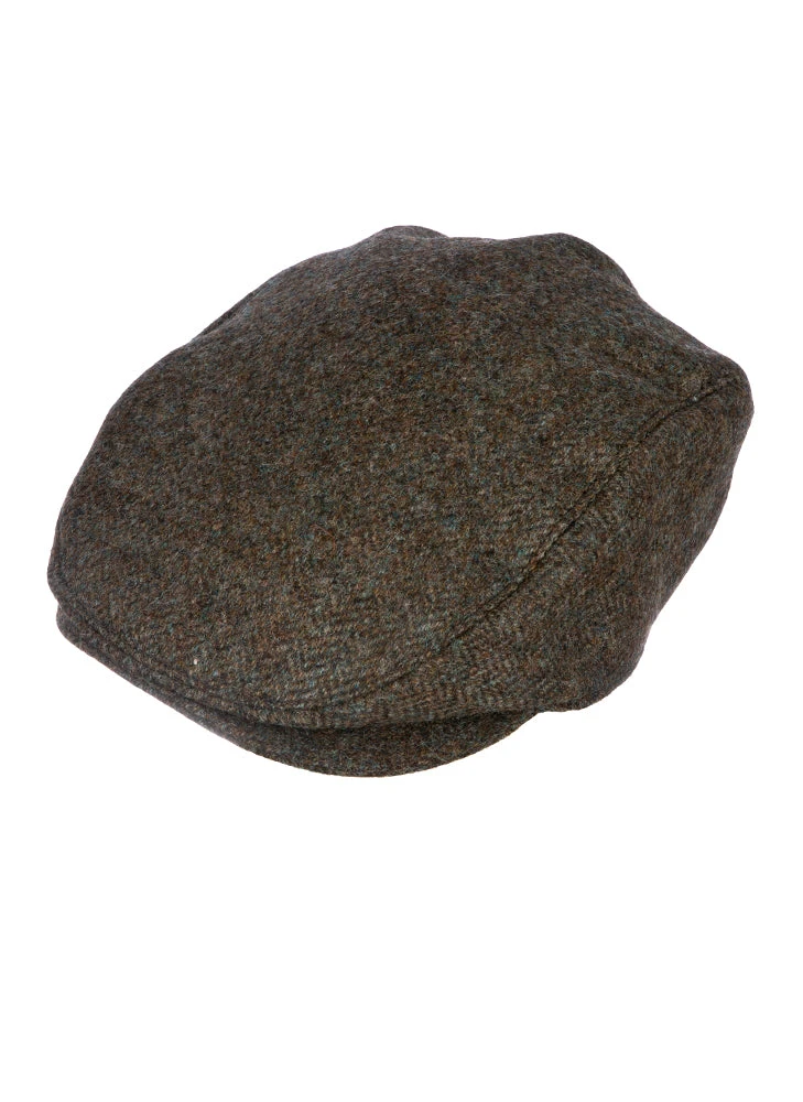 Men's Abraham Moon Herringbone Tweed Flat Cap 5 Men's Abraham Moon Herringbone Tweed Flat Cap - Image 3