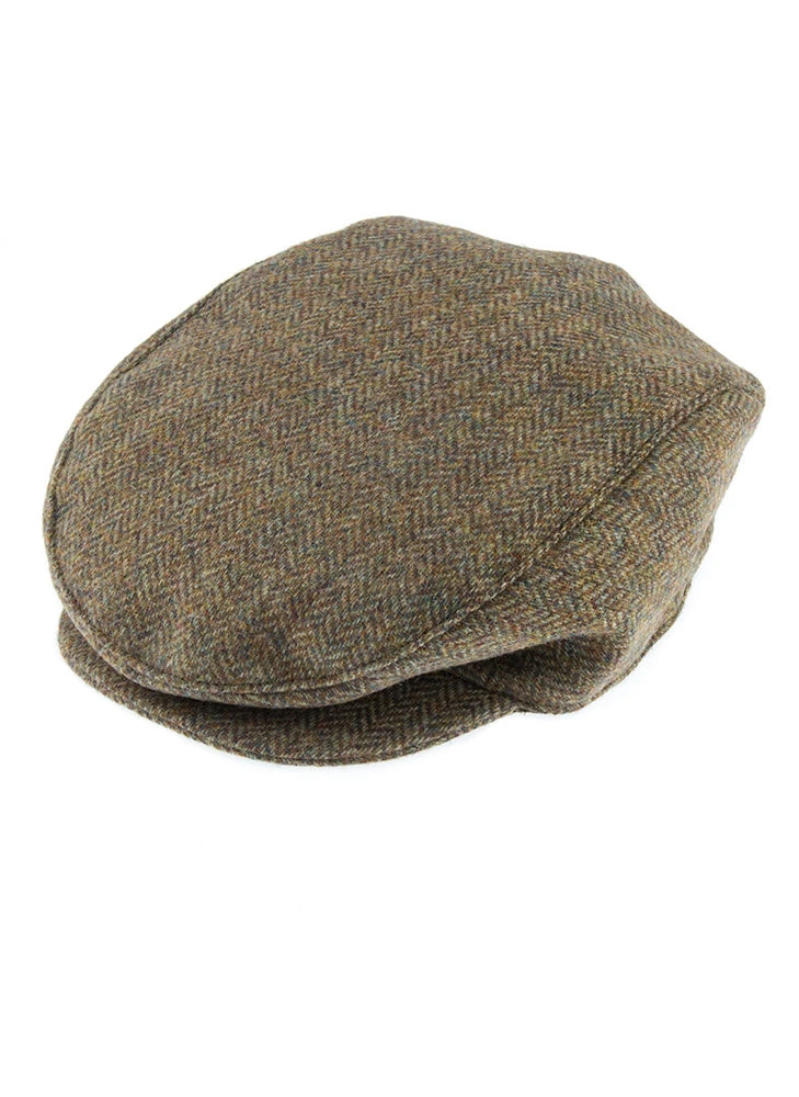 Men's Abraham Moon Herringbone Tweed Flat Cap 7 Men's Abraham Moon Herringbone Tweed Flat Cap - Image 5