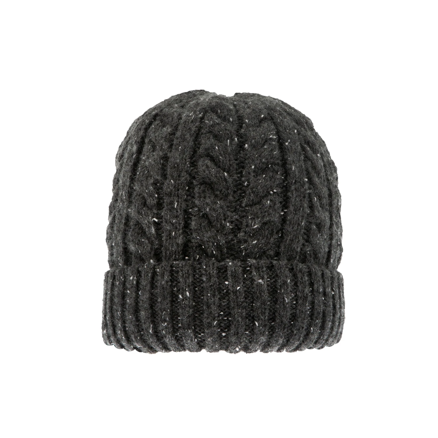 Men’s Cable Knit Beanie Hat With Marl Yarn 5 Men’s Cable Knit Beanie Hat With Marl Yarn - Image 3