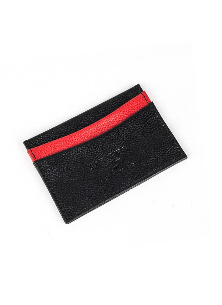 Men's Heritage Two-Colour Pebble Grain Leather Card Holder 4 Men's Heritage Two-Colour Pebble Grain Leather Card Holder - Image 2