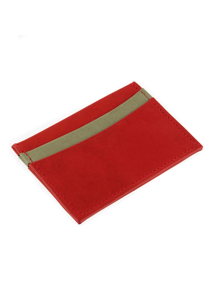 Heritage Two-Tone Lambskin Leather Card Holder 4 Heritage Two-Tone Lambskin Leather Card Holder - Image 2