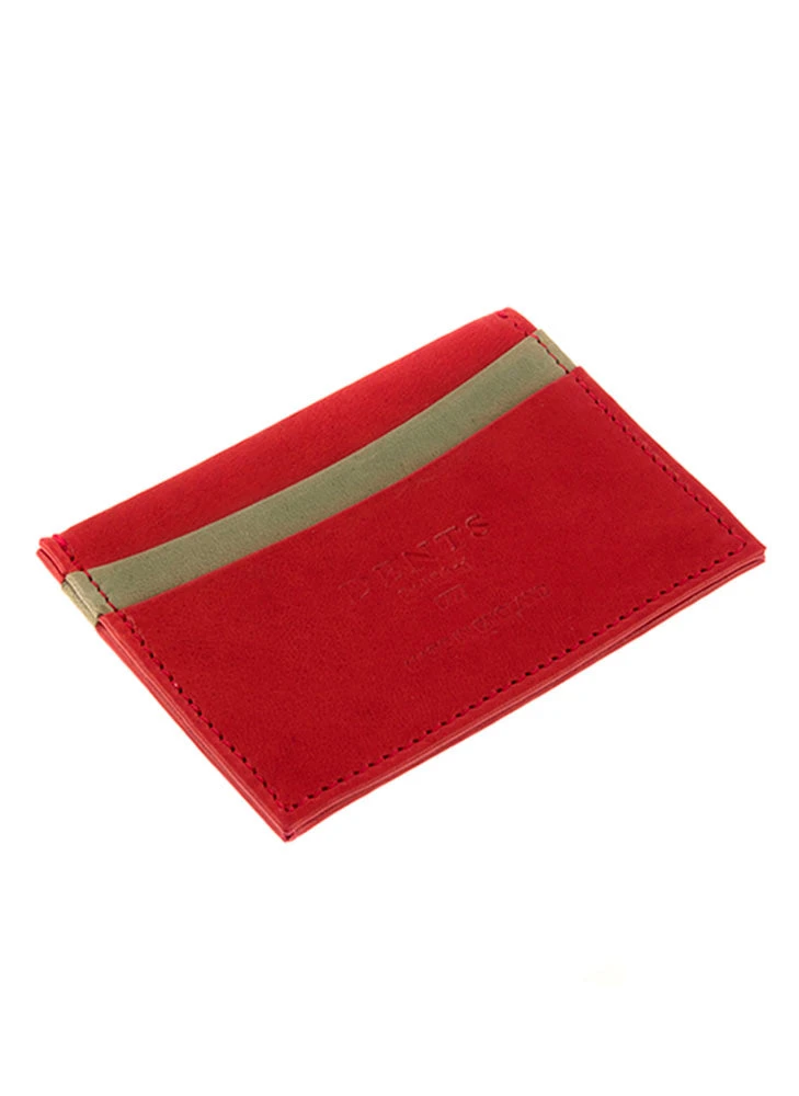 Heritage Two-Tone Lambskin Leather Card Holder 3 Heritage Two-Tone Lambskin Leather Card Holder