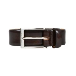 Men’s Heritage Lined Full-Grain Leather Belt -Dents 12 4600 Dark Brown 3 Cut out