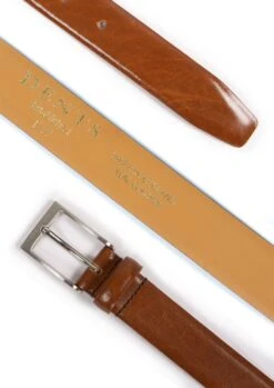Men’s Heritage Lined Full-Grain Leather Belt -Dents 12 4600Tan 4