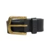Men’s Heritage Lined Full-Grain Leather Belt With Brass Buckle 2 Men’s Heritage Lined Full-Grain Leather Belt With Brass Buckle -Dents 12 4604 Black 2 Cut out