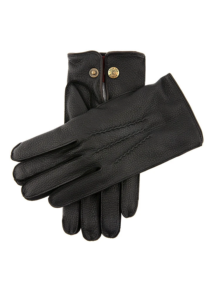 Men's Heritage Three-Point Cashmere-Lined Deerskin Leather Gloves 5 Men's Heritage Three-Point Cashmere-Lined Deerskin Leather Gloves - Image 3