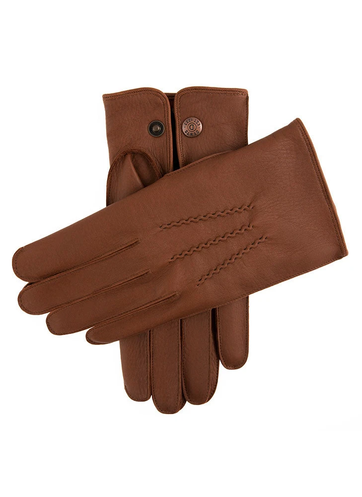 Men's Heritage Three-Point Cashmere-Lined Deerskin Leather Gloves 6 Men's Heritage Three-Point Cashmere-Lined Deerskin Leather Gloves - Image 4
