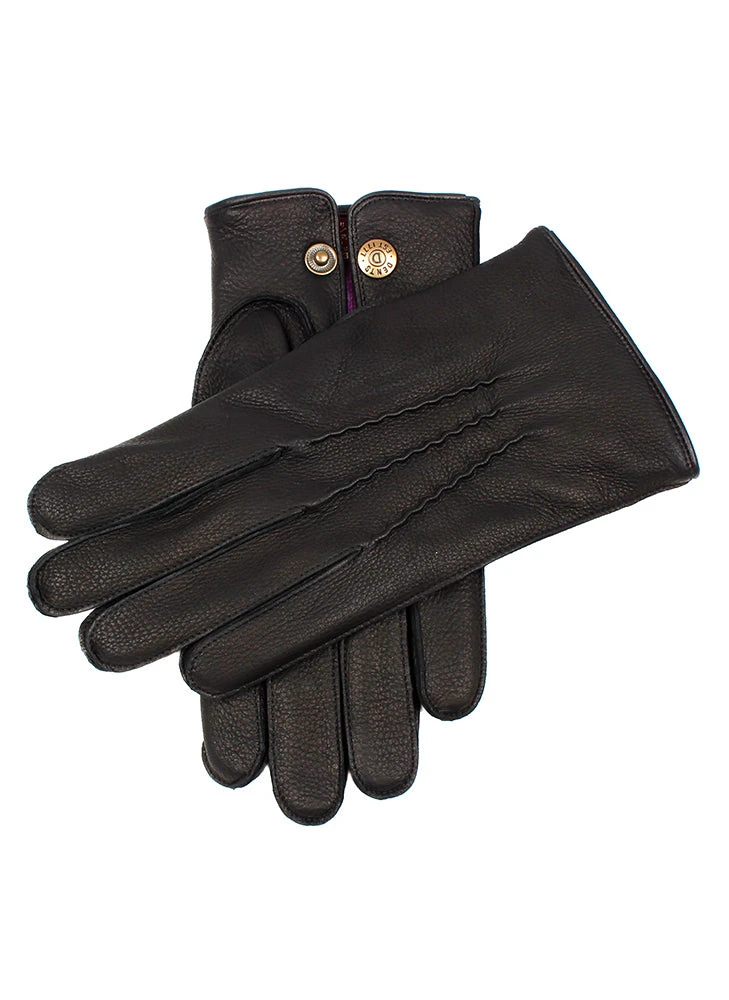Men's Heritage Three-Point Cashmere-Lined Deerskin Leather Gloves 7 Men's Heritage Three-Point Cashmere-Lined Deerskin Leather Gloves - Image 5