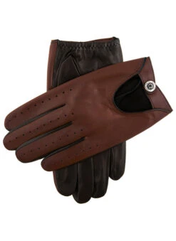 Men's Heritage Two-Colour Leather Driving Gloves -Dents 15 1094 Black English Tan 5ab4716a 914c 4a59 ae7b 4bb7544c9100