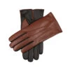 Men’s Heritage Touchscreen Three-Point Cashmere-Lined Leather Gloves -Dents 15 1112 Black English Tan Beige