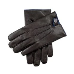 Men’s Heritage Cashmere-Lined Leather Gloves With Contrast Details