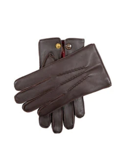 Men’s Heritage Touchscreen Three-Point Fur-Lined Leather Gloves 9 Men’s Heritage Touchscreen Three-Point Fur-Lined Leather Gloves -Dents 15 1134 Brown