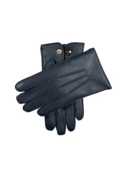 Men’s Heritage Touchscreen Three-Point Fur-Lined Leather Gloves 8 Men’s Heritage Touchscreen Three-Point Fur-Lined Leather Gloves -Dents 15 1134 Navy