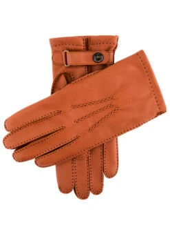 Men's Heritage Handsewn Three-Point Cashmere-Lined Leather Gloves -Dents 15 1529 Highway Tan