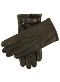 Men's Heritage Handsewn Three-Point Cashmere-Lined Leather Gloves -Dents 15 1529 Hunter