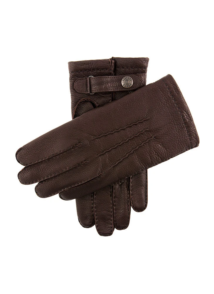 Men's Heritage Handsewn Three-Point Cashmere-Lined Deerskin Leather Gloves 4 Men's Heritage Handsewn Three-Point Cashmere-Lined Deerskin Leather Gloves - Image 2