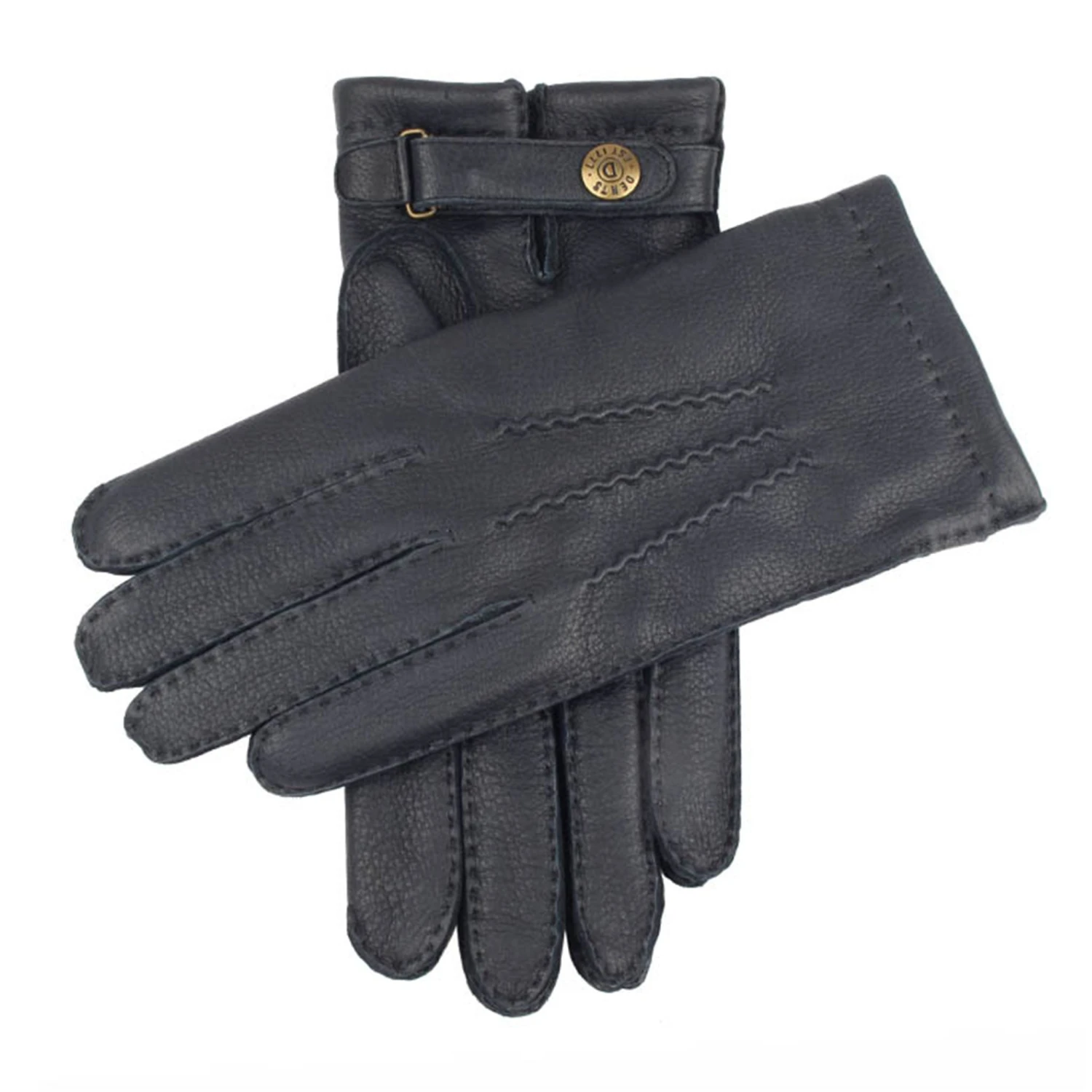 Men's Heritage Handsewn Three-Point Cashmere-Lined Deerskin Leather Gloves 8 Men's Heritage Handsewn Three-Point Cashmere-Lined Deerskin Leather Gloves - Image 6