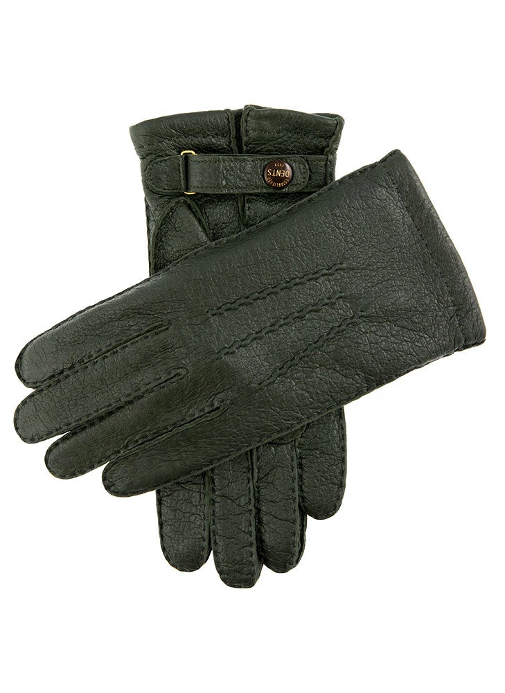 Men's Heritage Handsewn Three-Point Cashmere-Lined Peccary Leather Gloves 13 Men's Heritage Handsewn Three-Point Cashmere-Lined Peccary Leather Gloves - Image 11