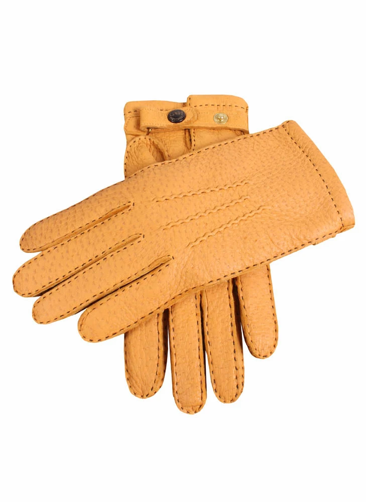 Men's Heritage Handsewn Three-Point Cashmere-Lined Peccary Leather Gloves 3 Men's Heritage Handsewn Three-Point Cashmere-Lined Peccary Leather Gloves