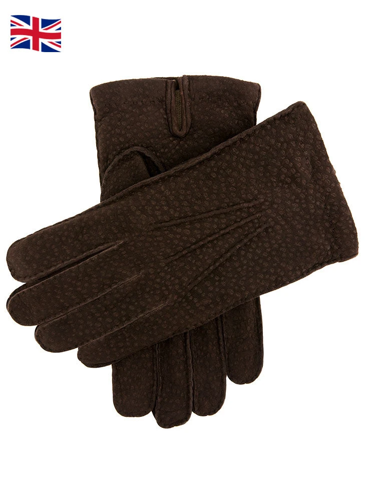 Men's Heritage Handsewn Cashmere-Lined Carpincho Leather Gloves 4 Men's Heritage Handsewn Cashmere-Lined Carpincho Leather Gloves - Image 2