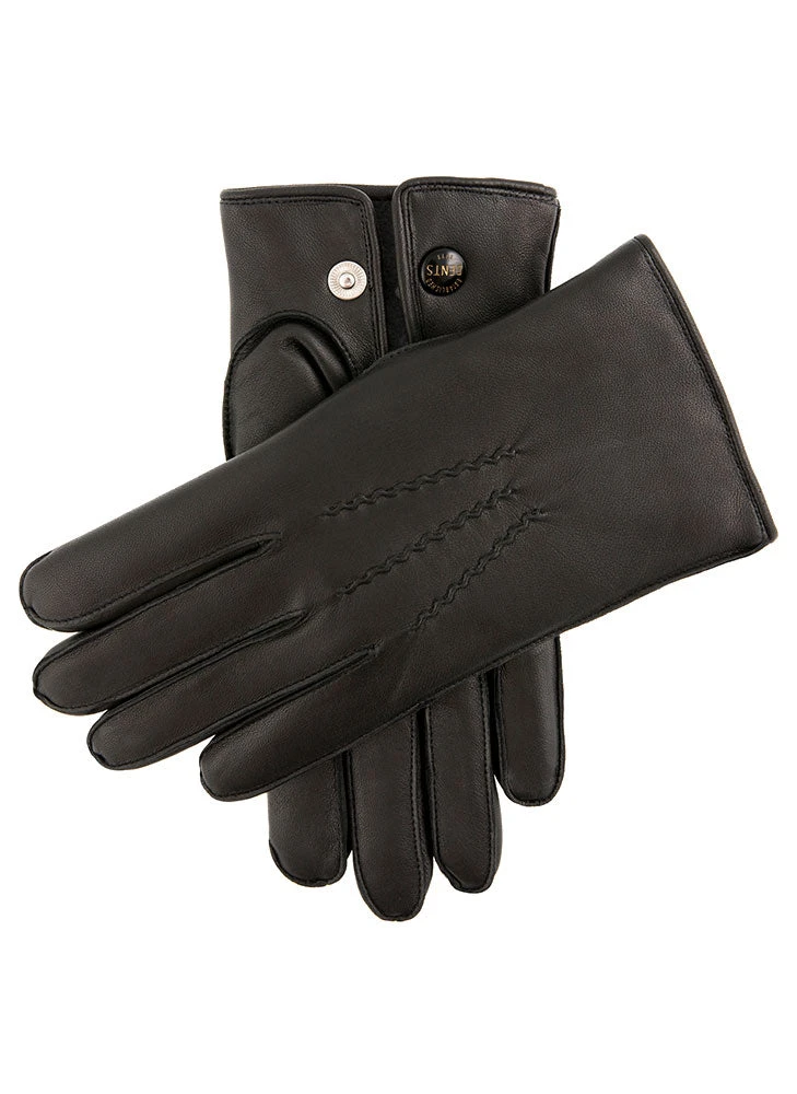 Men's Heritage Three-Point Fur-Lined Leather Gloves 3 Men's Heritage Three-Point Fur-Lined Leather Gloves