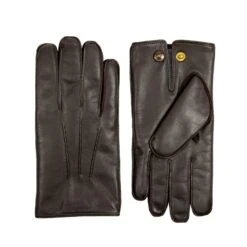 Men's Heritage Three-Point Fur-Lined Leather Gloves 36 Men's Heritage Three-Point Fur-Lined Leather Gloves -Dents 15 1590 Brown Grey 1