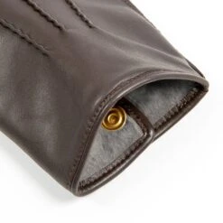 Men's Heritage Three-Point Fur-Lined Leather Gloves 39 Men's Heritage Three-Point Fur-Lined Leather Gloves -Dents 15 1590 Brown Grey 8