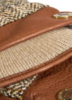 Men's Heritage Cashmere-Lined Harris Tweed And Deerskin Leather Gloves -Dents 15 1598 20havana 20grouse 202