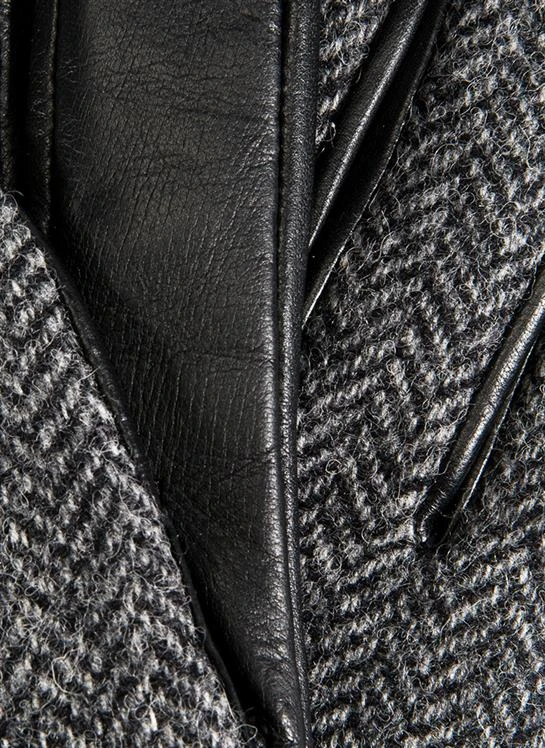 Men's Heritage Cashmere-Lined Abraham Moon Herringbone Tweed And Leather Gloves 8 Men's Heritage Cashmere-Lined Abraham Moon Herringbone Tweed And Leather Gloves - Image 6