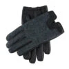 Men's Heritage Cashmere-Lined Abraham Moon Herringbone Tweed And Leather Gloves 2 Men's Heritage Cashmere-Lined Abraham Moon Herringbone Tweed And Leather Gloves -Dents 15 1636 Navy