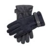 Men’s Heritage Cashmere-Lined Abraham Moon Tweed And Deerskin Leather Gloves -Dents 15 1645 Navy Navy Beige