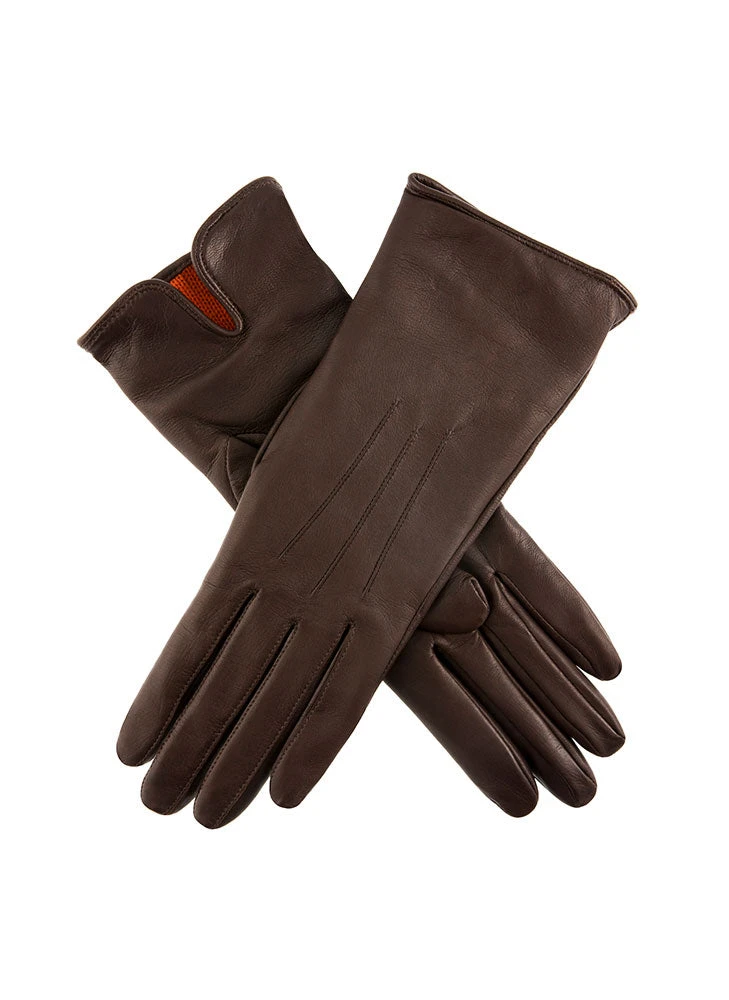 Women's Heritage Three-Point Cashmere-Lined Leather Gloves 3 Women's Heritage Three-Point Cashmere-Lined Leather Gloves