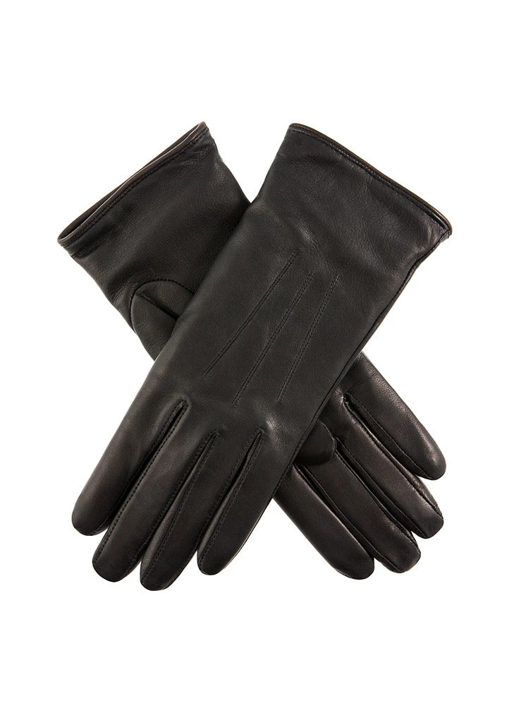 Women's Heritage Three-Point Lambswool-Lined Leather Gloves 3 Women's Heritage Three-Point Lambswool-Lined Leather Gloves