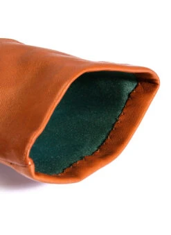 Women's Heritage Three-Point Silk-Lined Leather Gloves -Dents 17 1048 cognac 3