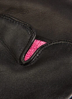 Women's Heritage Touchscreen Three-Point Cashmere-Lined Leather Gloves -Dents 17 1151 Black 3