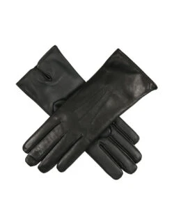 Women's Heritage Touchscreen Three-Point Cashmere-Lined Leather Gloves -Dents 17 1151 Black Rose bb07a7da 398e 4331 ab6f d30786a5ac93
