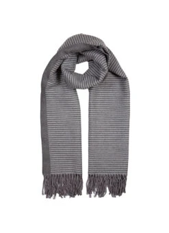Men's Reversible Breton Stripe Scarf With Tassels