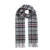 Heritage Bold Check Cashmere Scarf With Tassels -Dents 2 2071 Silver