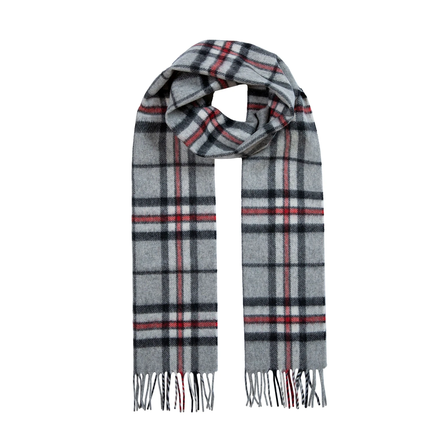 Heritage Bold Check Cashmere Scarf With Tassels 3 Heritage Bold Check Cashmere Scarf With Tassels