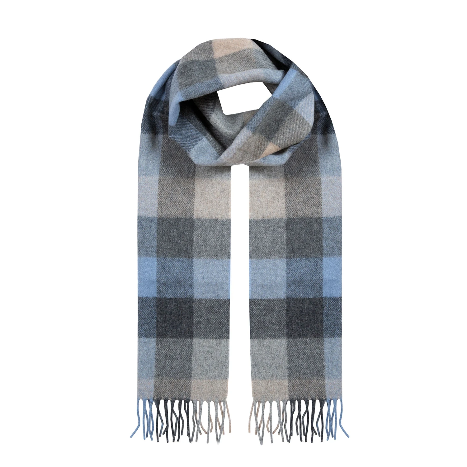 Heritage Bold Check Cashmere Scarf With Tassels 6 Heritage Bold Check Cashmere Scarf With Tassels - Image 4