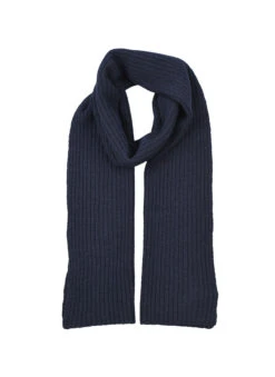 Men's Ribbed Lambswool Blend Knitted Scarf -Dents 2 2283MainWebPortrait