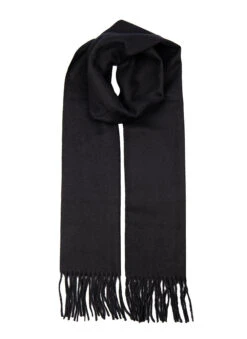 Men's Lambswool Scarf With Tassels -Dents 2 2355BlackMainWeb