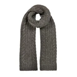 Men’s Cable Knit Scarf With Marl Yarn