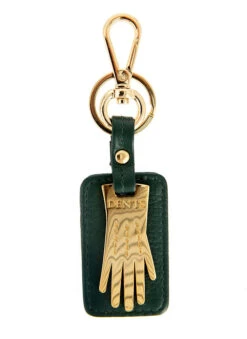 Dents Glove Keyring With Gift Box -Dents 23 1005 bottle green gold