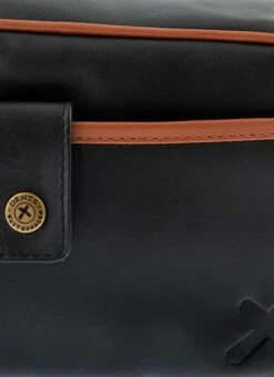 Men's The Suited Racer Smooth Nappa Leather Wash Bag -Dents 23 1102 black highway tan 2