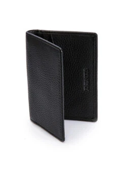 Men's Pebble Grain Leather Card Holder With RFID Blocking -Dents 23 5500 Black NEW